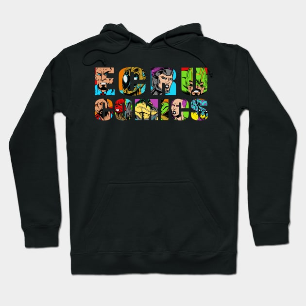 ECRU COMICS LOGO Hoodie by carrillo_art_studios